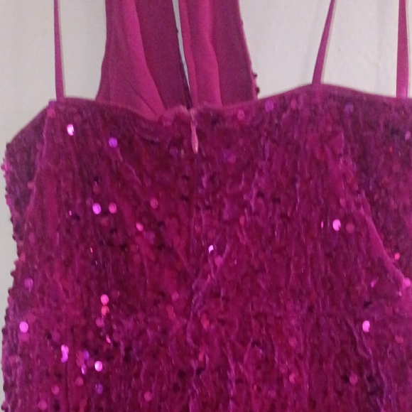 Glamorous Fuchsia Sequin Jumpsuit - Picture 5 of 6